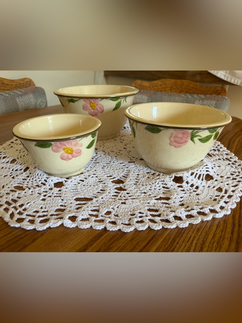 Vintage 1953-1958 Franciscan Nesting Mixing Bowls set of 3